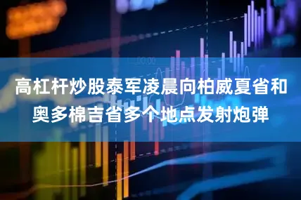 高杠杆炒股泰军凌晨向柏威夏省和奥多棉吉省多个地点发射炮弹